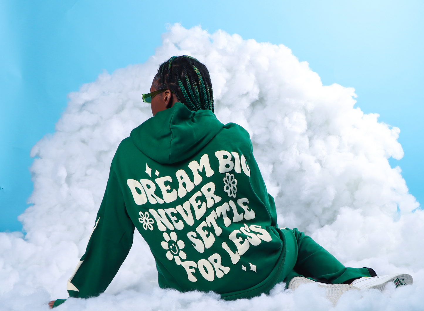 GREEN SHOOTING STAR HOODIE