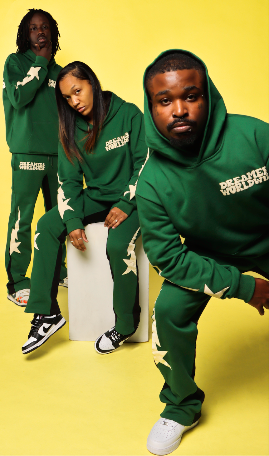 GREEN SHOOTING STAR SWEATPANTS