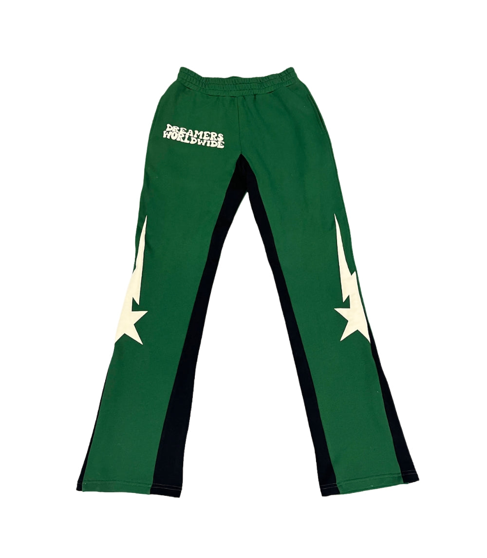 GREEN SHOOTING STAR SWEATPANTS
