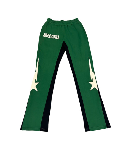 GREEN SHOOTING STAR SWEATPANTS