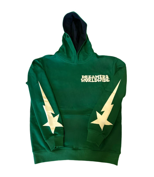 GREEN SHOOTING STAR HOODIE